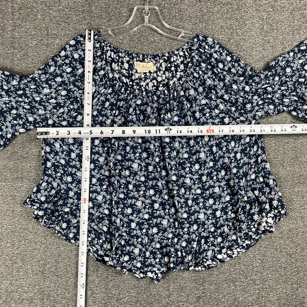 Denim Supply Ralph Lauren Top Womens Size XS Boho Flowy Hippie Floral Festival - Picture 7 of 9